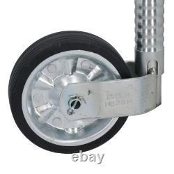Roulette de remorque jockey crantée nervurée robuste de 48 mm, charge maximale de 750 kg au nez