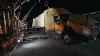 Sauvetage Lourd Par Le Port De Los Angeles Tracteur Avec Conteneur Rollover