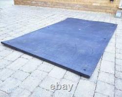 TAPIS EN CAOUTCHOUC 6 pi x 3 pi 9 x 25 mm d'épaisseur robuste avec trous de fixation Sol/A