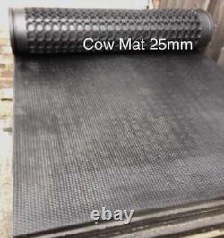 TAPIS EN CAOUTCHOUC 6 pi x 3 pi 9 x 25 mm d'épaisseur robuste avec trous de fixation Sol/A