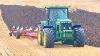 Tracteur John Deere Labourant Un Sol Dur : Travaux Agricoles Ultra-intensifs En 4k Aux &Eacute;tats-unis