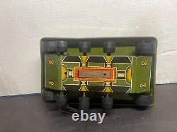 Tracteur à remontoir diesel lourd MARX CATERPILLAR des années 1950 en métal étain vintage