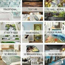 Tracteur bleu 3D I548 Papier peint mural Poster Transport Autocollants muraux Miel