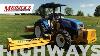 Tracteurs De Fauchage D'autoroute Uniques New Holland Workmaster 75 & Alamo Interstater