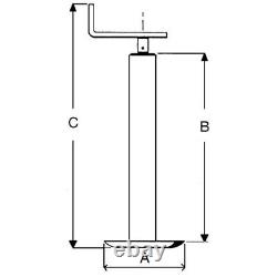 Vérin de remorque à souder Heavy Duty Telescopic Box Jack 1200kg Capacity