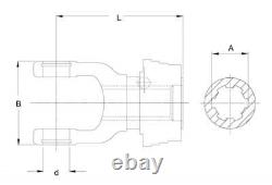 WALTERSCHEID 6 Spline 1? Yoke à déconnexion rapide robuste QSG 2600 W2600/P600